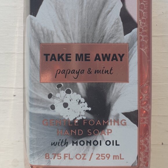 Bath & Body Works Take Me Away Papaya & Mint Gentle Foaming Hand Soap 8.75 FL Oz - Picture 2 of 4